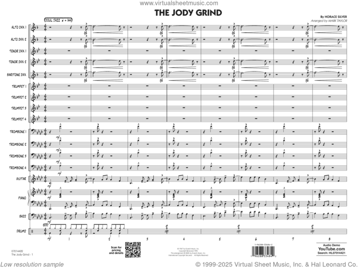 The Jody Grind (arr. Mark Taylor) (COMPLETE) sheet music for jazz band by Mark Taylor and Horace Silver, intermediate skill level