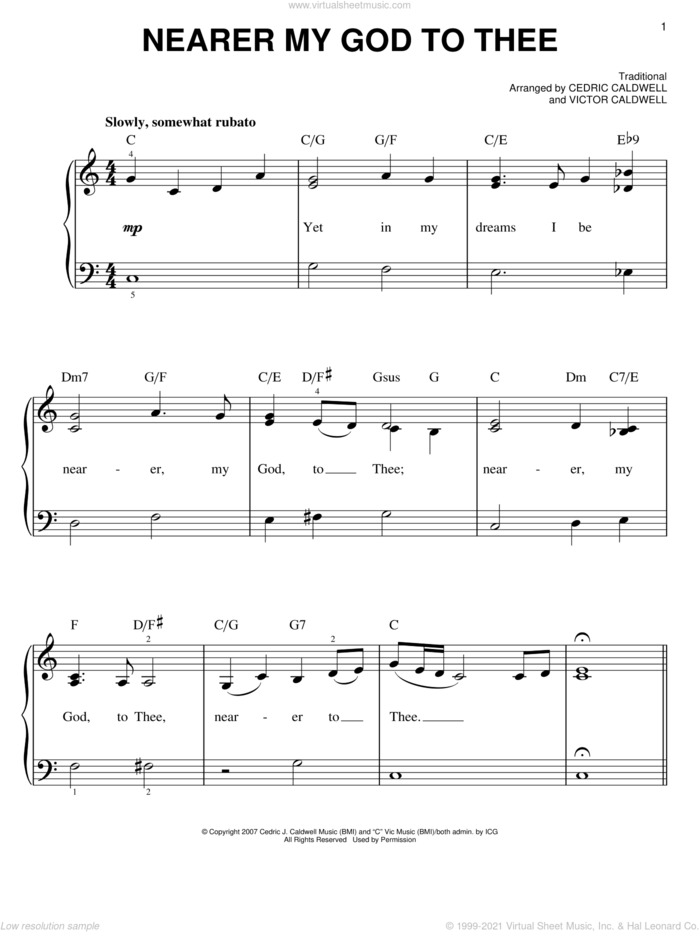 Nearer My God To Thee sheet music for piano solo by Kierra Sheard, Amazing Grace (Movie) and Miscellaneous, easy skill level