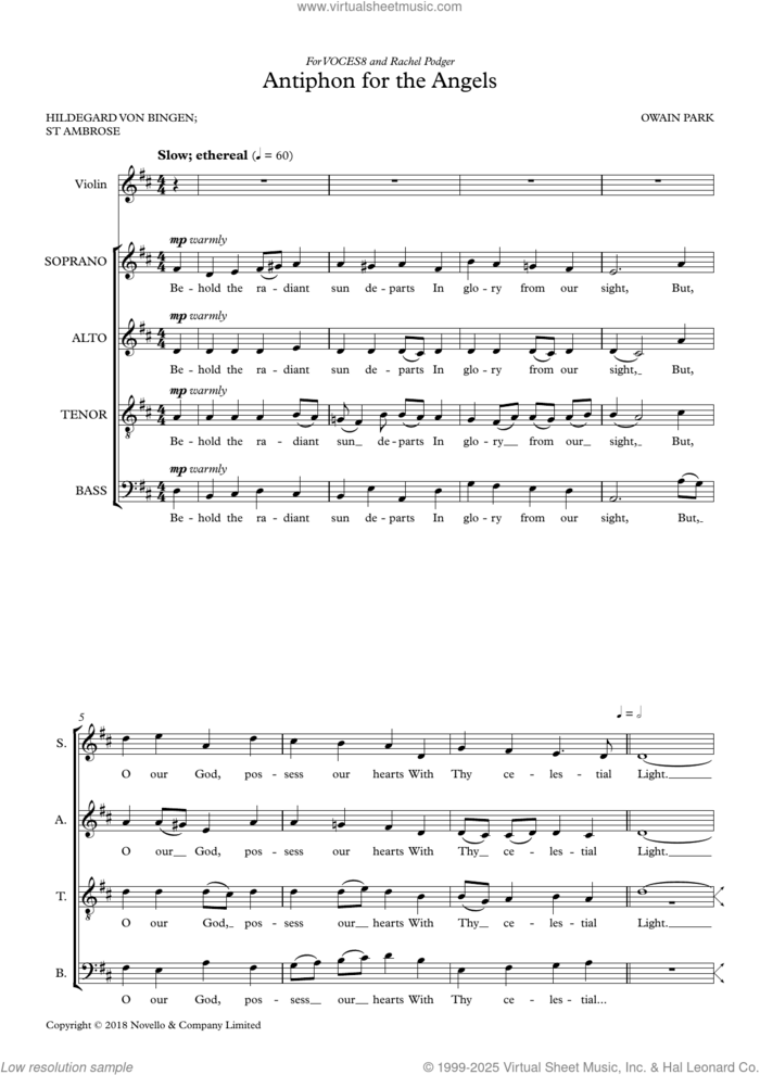 Antiphon For The Angels (Vocal score) sheet music for choir (SSAATTBB) by Owain Park, intermediate skill level