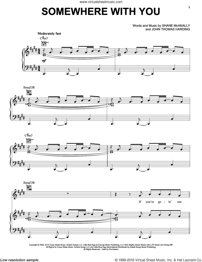 Somewhere With You sheet music for voice, piano or guitar by Kenny Chesney, J.T. Harding and Shane McAnally, intermediate skill level