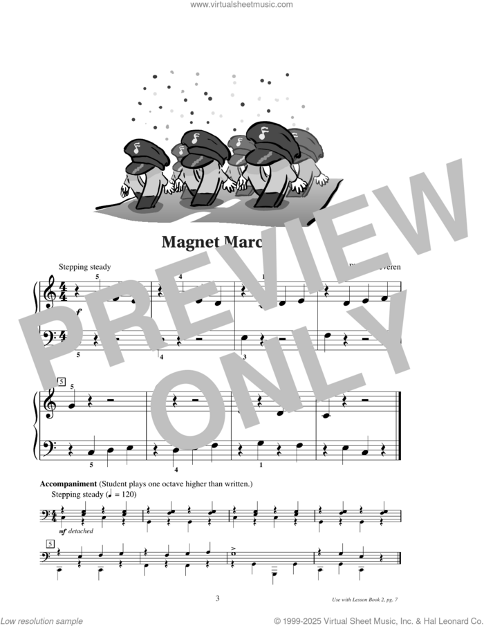 Magnet March sheet music for piano solo (elementary) by Phillip Keveren, beginner piano (elementary)