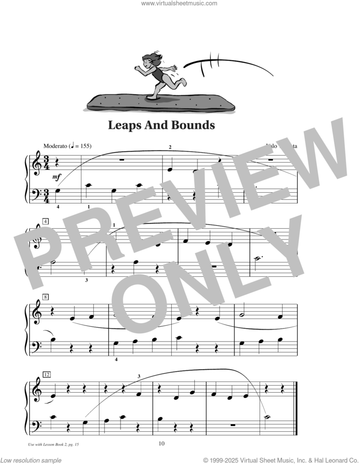 Leaps And Bounds sheet music for piano solo (elementary) by Italo Taranta, beginner piano (elementary)