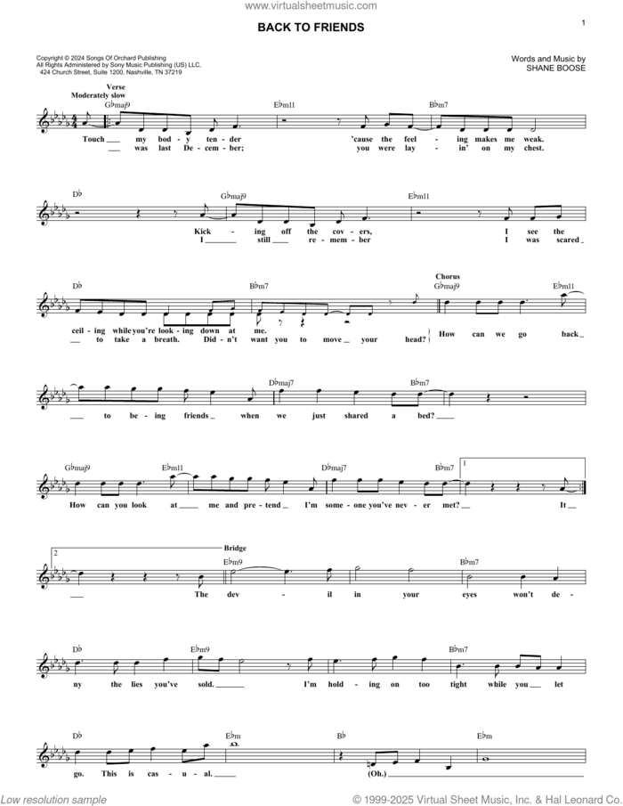 Back To Friends sheet music for voice and other instruments (fake book) by sombr and Shane Boose, intermediate skill level