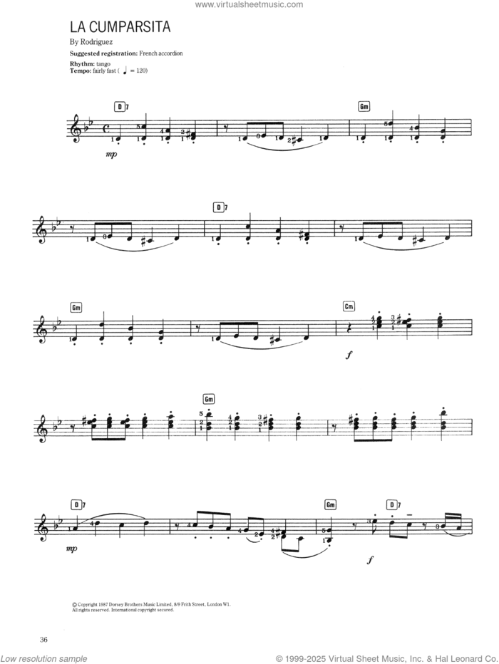 La Cumparsita (The Masked One) sheet music for voice and other instruments (fake book) by Gerardo Matos Rodriguez, Enrique Pedro Moroni and Pascual Contursi, classical score, intermediate skill level