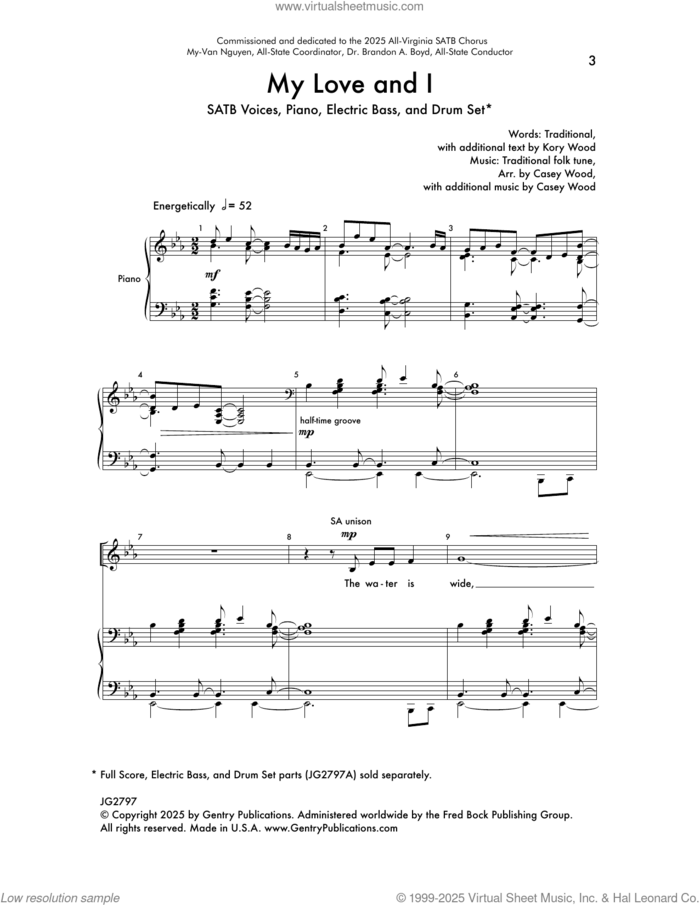 My Love And I sheet music for choir (SATB: soprano, alto, tenor, bass) by Casey Wood and Kory Wood, intermediate skill level