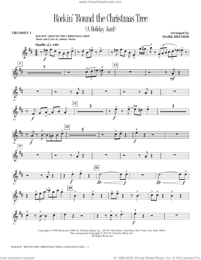 Rockin' 'Round The Christmas Tree (A Holiday Jam!) (complete set of parts) sheet music for orchestra/band (Instrumental Accompaniment) by Mark Brymer, intermediate skill level