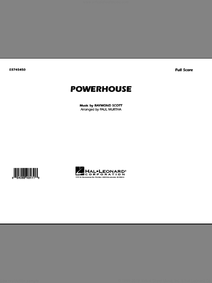 Powerhouse (COMPLETE) sheet music for marching band by Paul Murtha and Raymond Scott, intermediate skill level