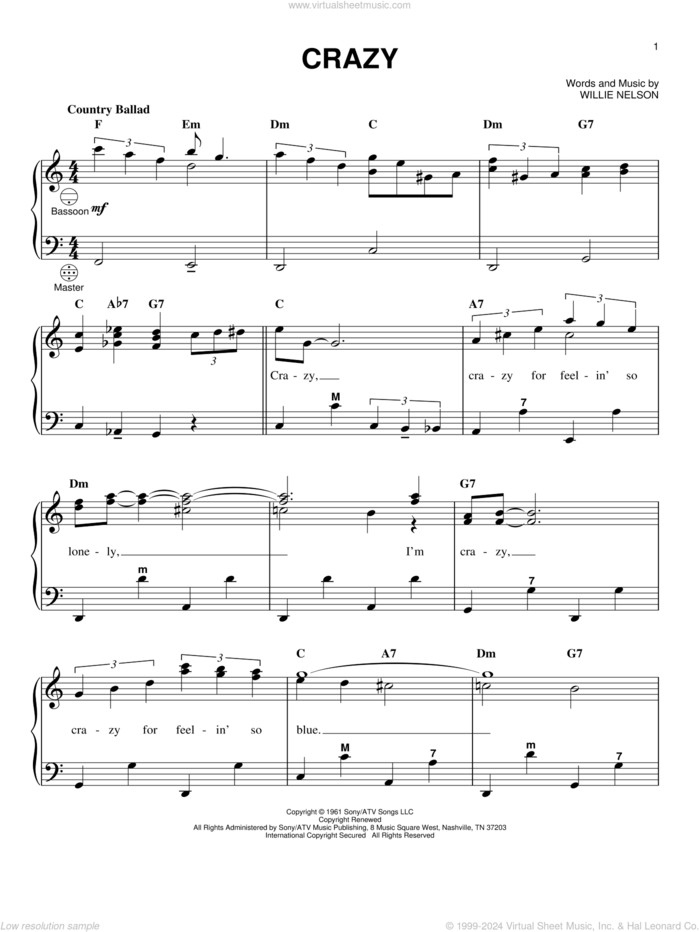 Crazy? I was crazy once. Sheet music for Clarinet other (Mixed