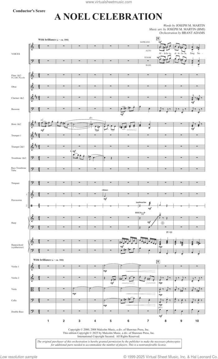 A Noel Celebration (COMPLETE) sheet music for orchestra/band by Joseph M. Martin, intermediate skill level