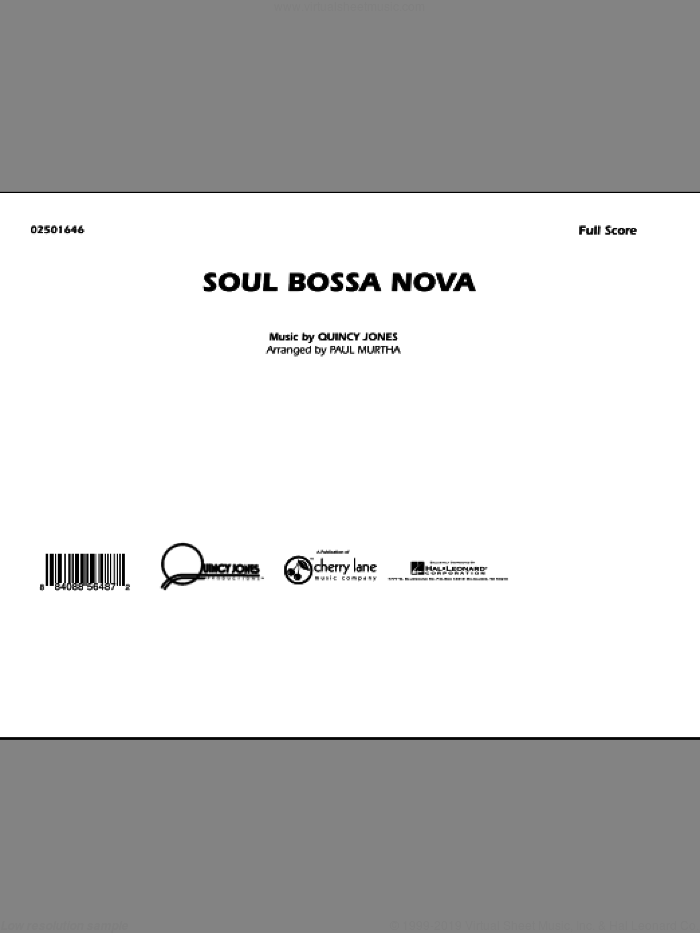 Soul Bossa Nova (COMPLETE) sheet music for marching band by Quincy Jones and Paul Murtha, intermediate skill level
