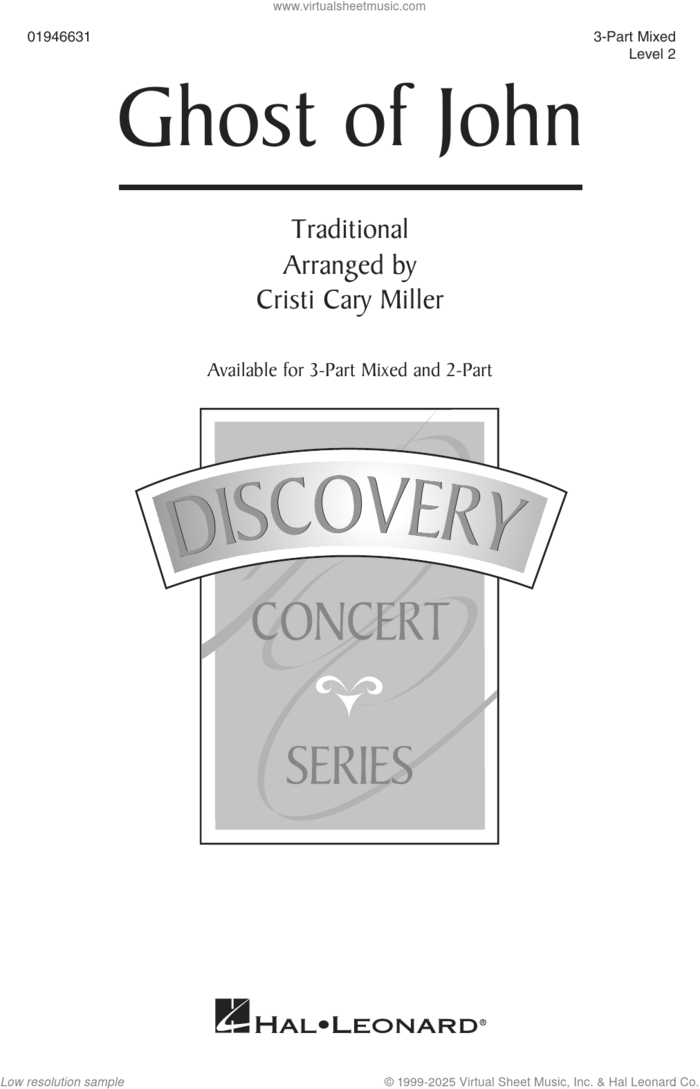 Ghost Of John (arr. Cristi Cary Miller) sheet music for choir (3-Part Mixed)  and Cristi Cary Miller, intermediate skill level