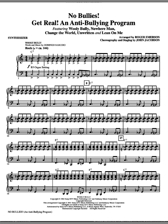 No Bullies! Get Real! (complete set of parts) sheet music for orchestra/band (Rhythm) by Roger Emerson, intermediate skill level