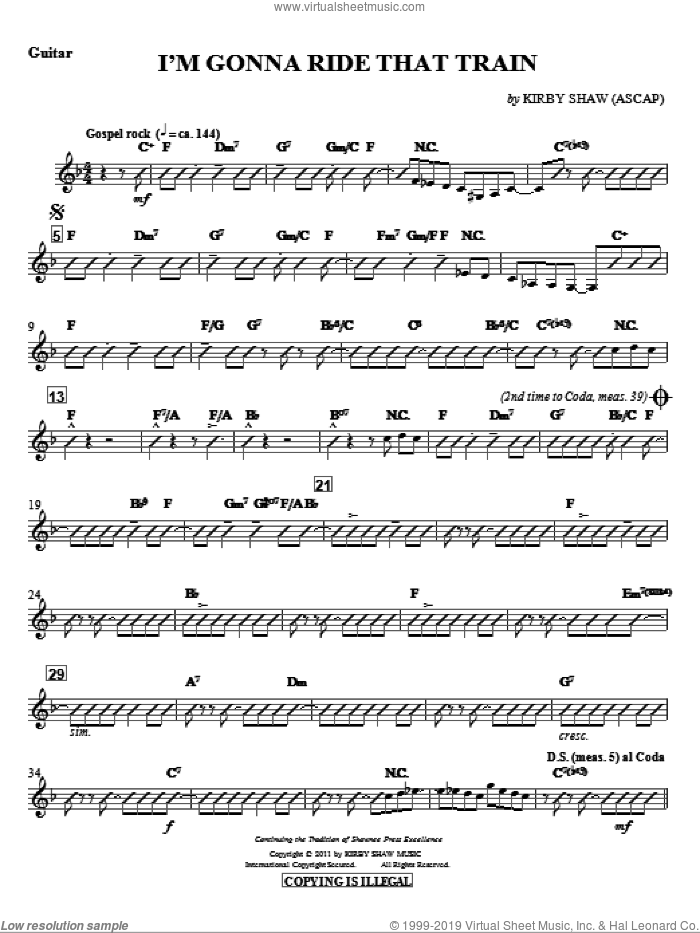 I'm Gonna Ride That Train (complete set of parts) sheet music for orchestra/band by Kirby Shaw, intermediate skill level