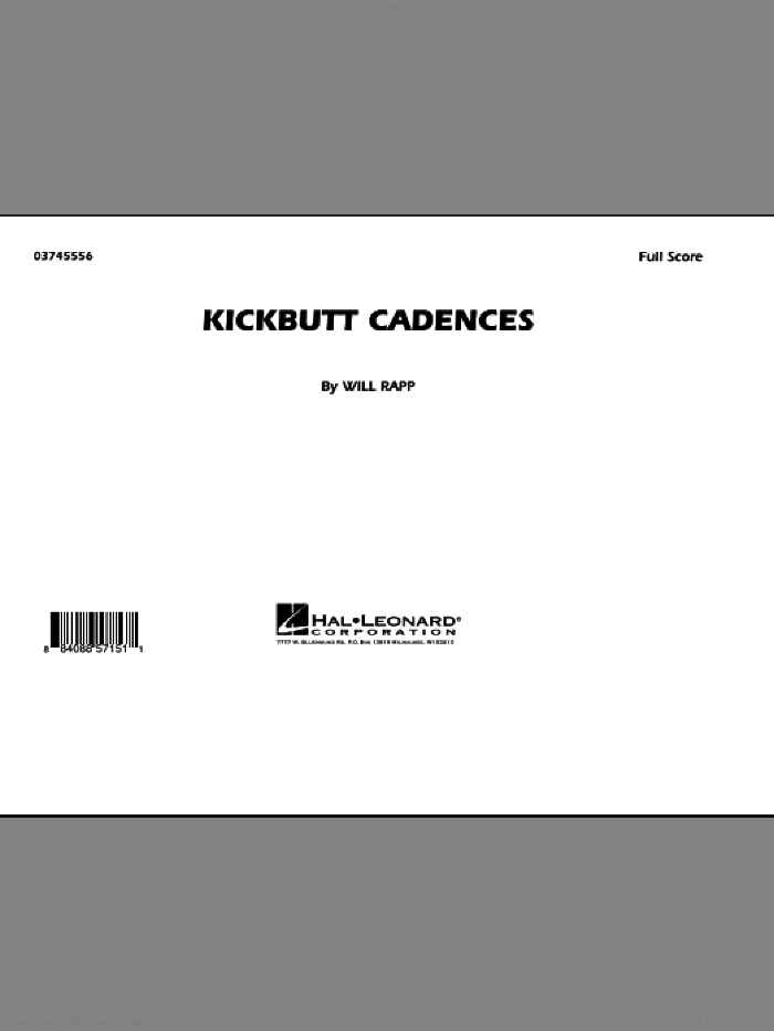 Kickbutt Cadences (COMPLETE) sheet music for marching band by Will Rapp, intermediate skill level
