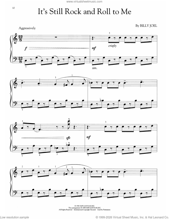 It's Still Rock And Roll To Me (arr. Phillip Keveren) sheet music for voice and other instruments (E-Z Play) by Billy Joel and Phillip Keveren, easy skill level