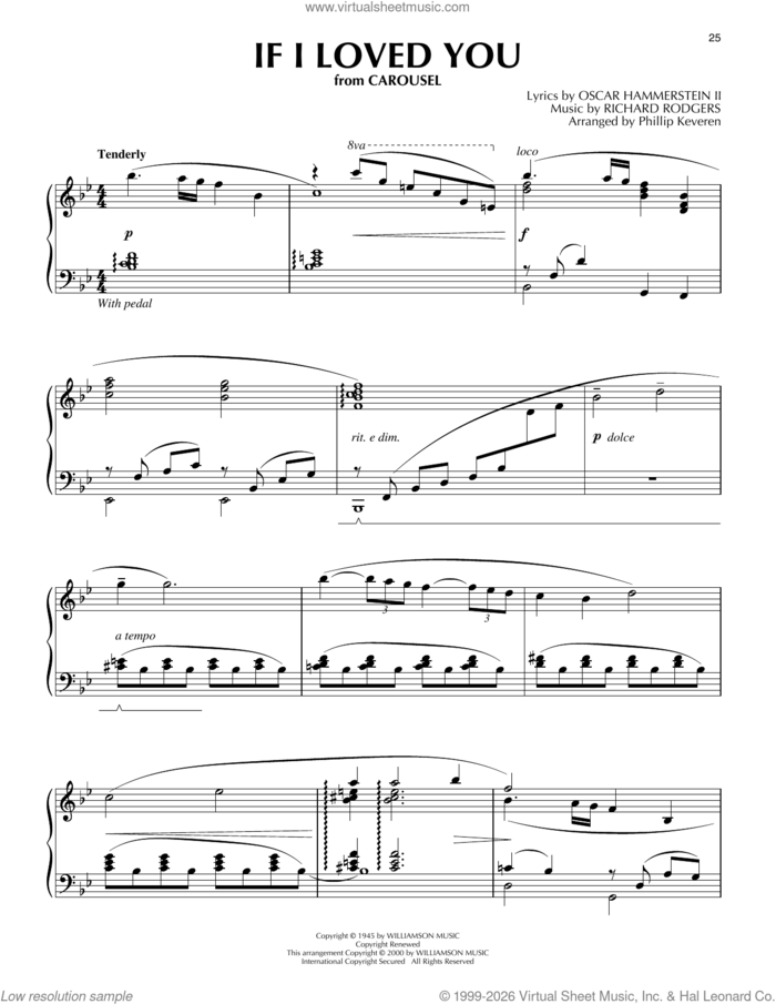 If I Loved You (from Carousel) (arr. Phillip Keveren) sheet music for piano solo by Rodgers & Hammerstein, Phillip Keveren, Freef, Oscar II Hammerstein and Richard Rodgers, intermediate skill level