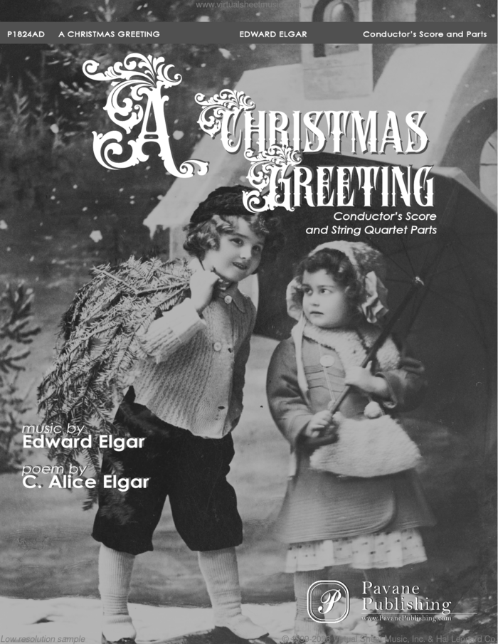 A Christmas Greeting (COMPLETE) sheet music for orchestra/band by Edward Elgar and C. Alice Elgar, intermediate skill level