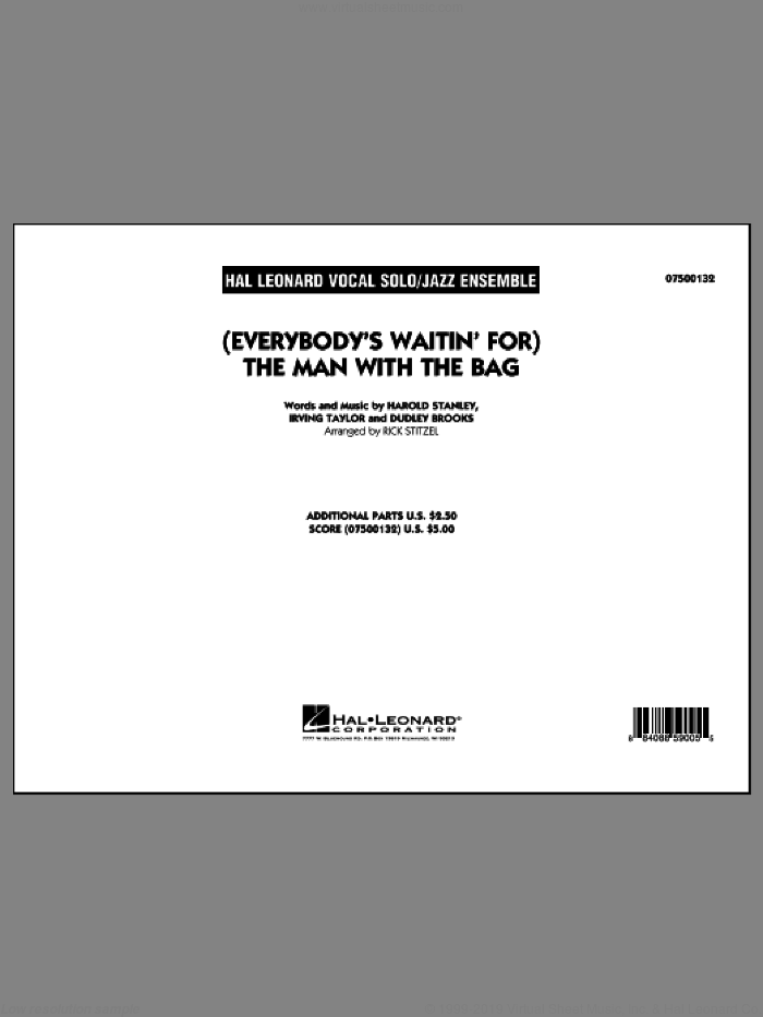 (Everybody's Waitin' For) The Man With The Bag (COMPLETE) sheet music for jazz band by Irving Taylor, Dudley Brooks, Harold Stanley and Rick Stitzel, intermediate skill level