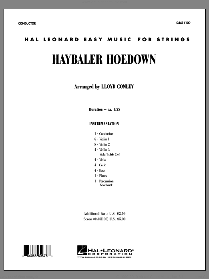 Haybaler Hoedown (COMPLETE) sheet music for orchestra by Lloyd Conley, intermediate skill level