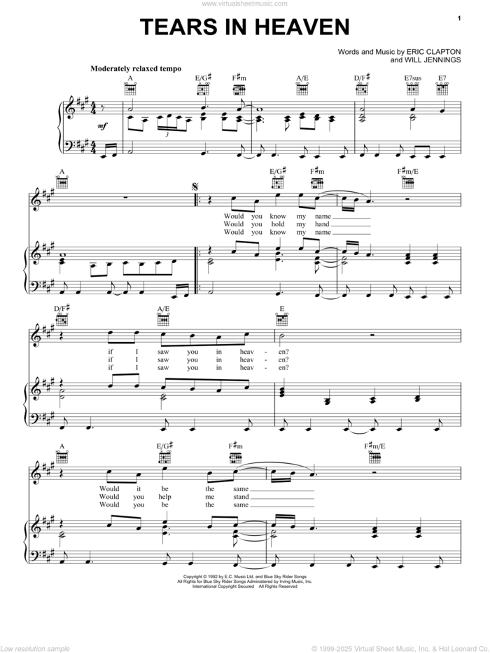 Free Pretending by Eric Clapton sheet music