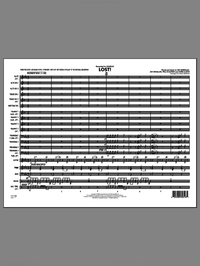 Lost! (COMPLETE) sheet music for jazz band by Paul Murtha, intermediate skill level