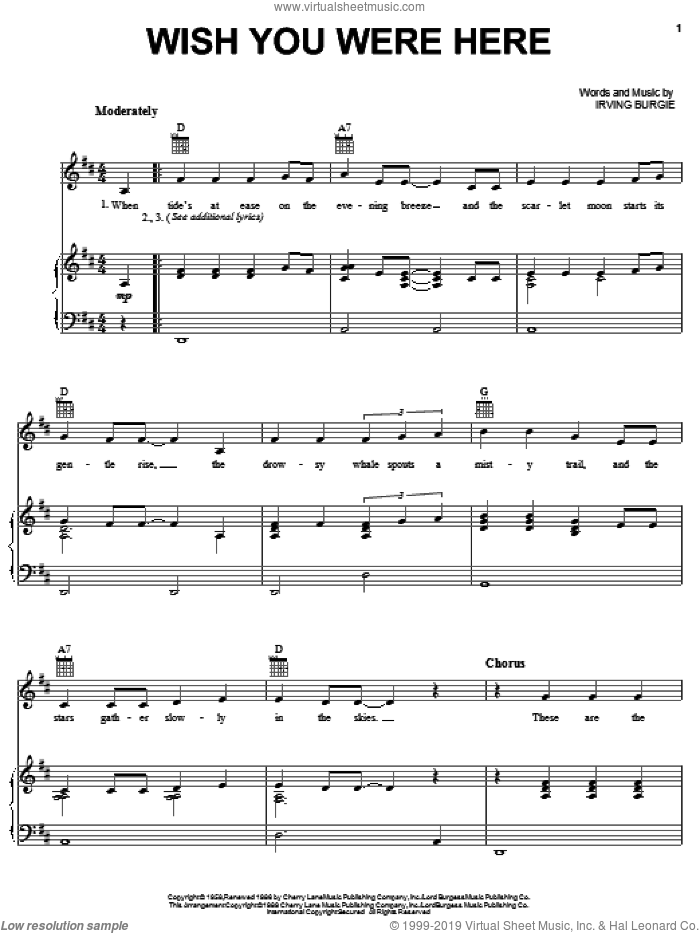 Wish You Were Here sheet music for voice, piano or guitar by Barbara Mandrell, Dennis Morgan and Kye Fleming, intermediate skill level