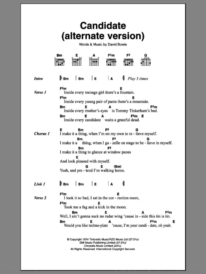 My Sacrifice - Guitar Chords/Lyrics