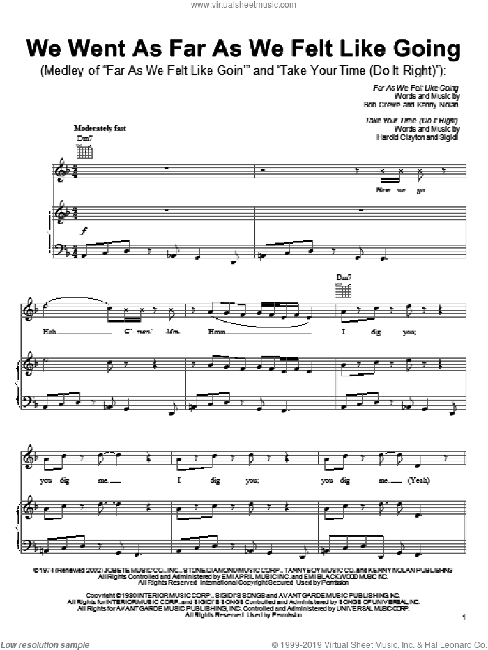 Far As We Felt Like Goin' sheet music for voice, piano or guitar by Bob Crewe, Shark Tale (Movie), The Pussycat Dolls and Kenny Nolan, intermediate skill level