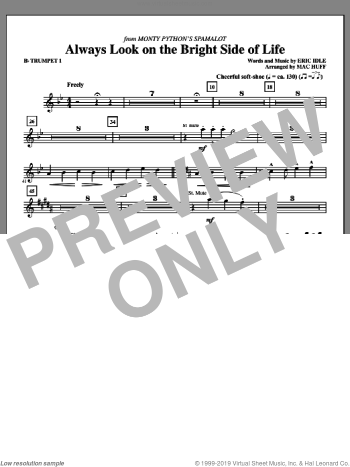 Always Look On The Bright Side Of Life (complete set of parts) sheet music for orchestra/band by Mac Huff and Eric Idle, intermediate skill level