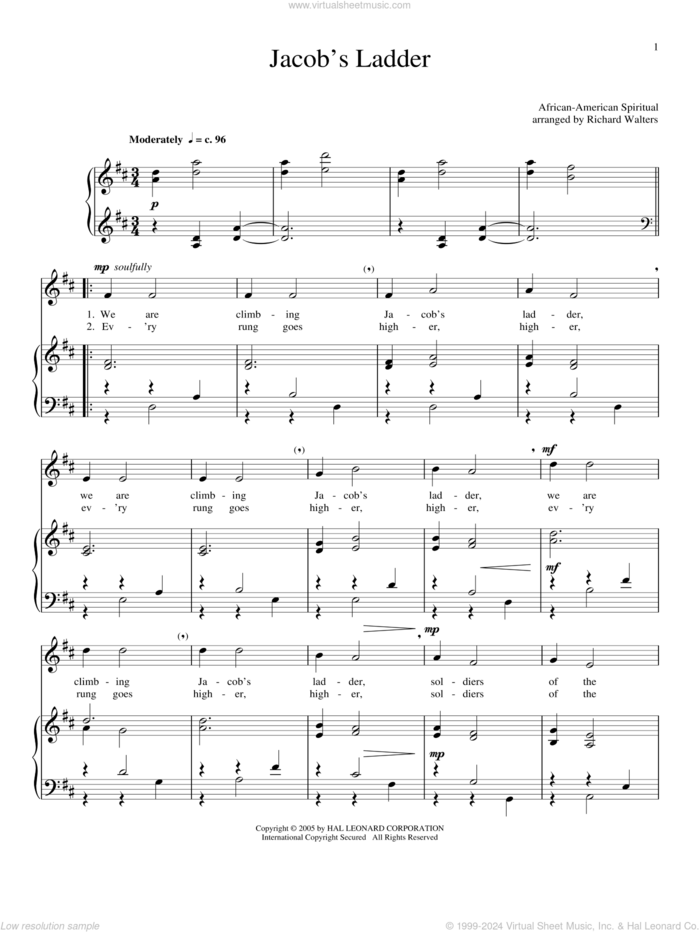We Are Climbing Jacob's Ladder sheet music for voice and piano
