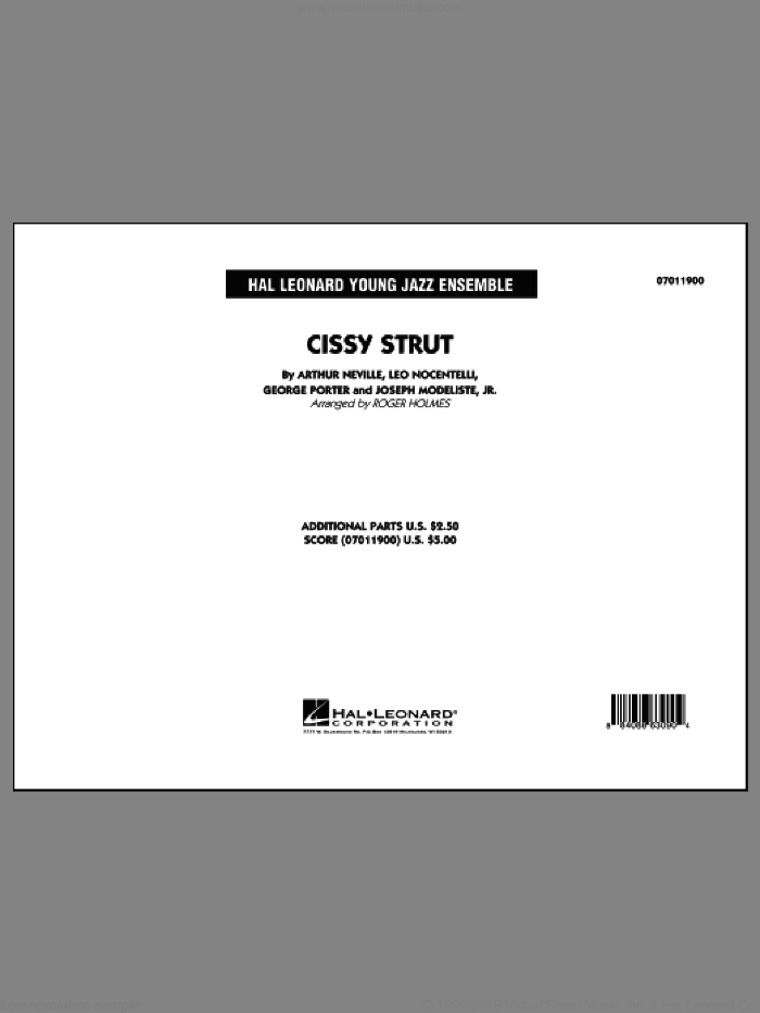 Cissy Strut (COMPLETE) sheet music for jazz band by Roger Holmes, Arthur Neville, George Porter, Joseph Modeliste and Leo Nocentelli, intermediate skill level