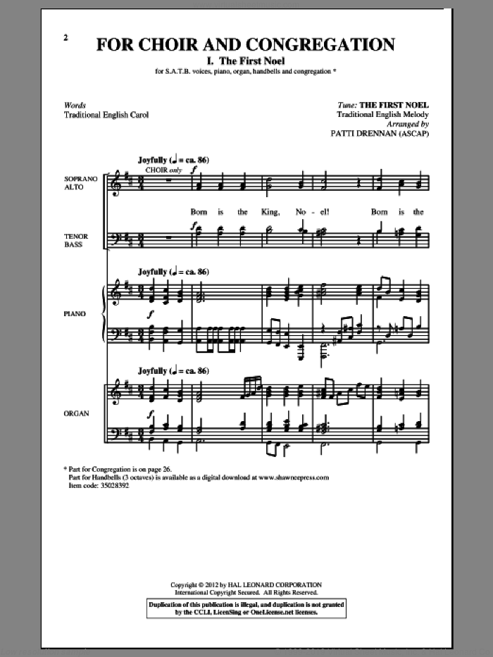 For Choir And Congregation, Volume 3 sheet music for choir (SATB: soprano, alto, tenor, bass) by Patti Drennan, intermediate skill level