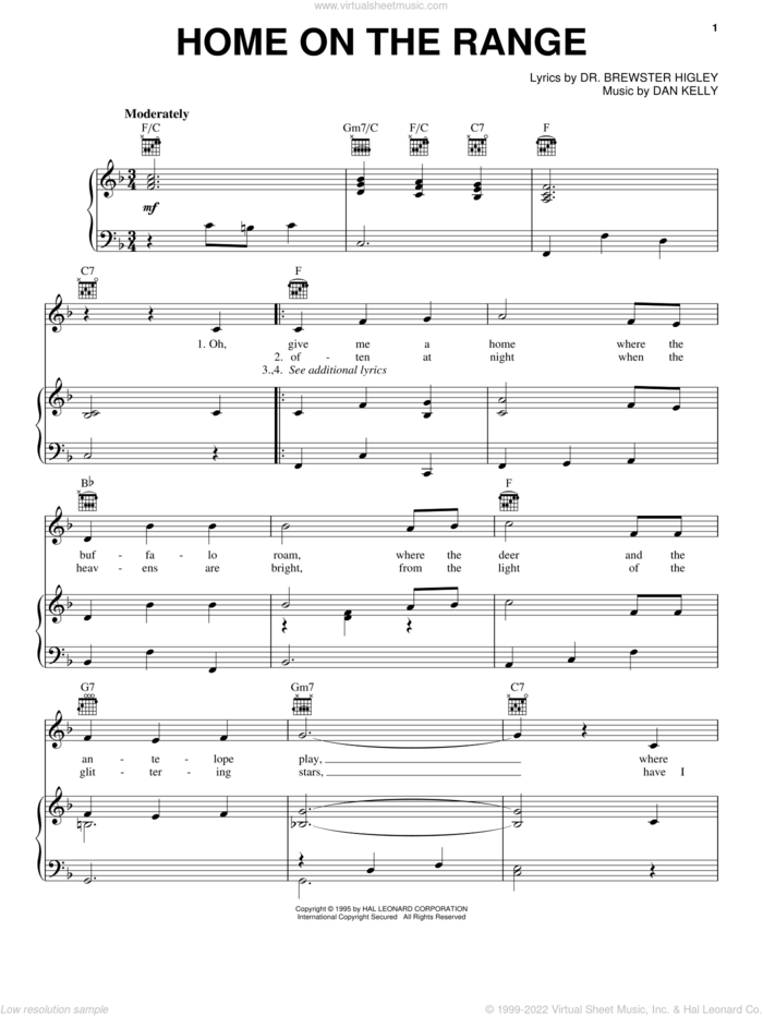 Free Classical Guitar Sheet Music] Home on the Range