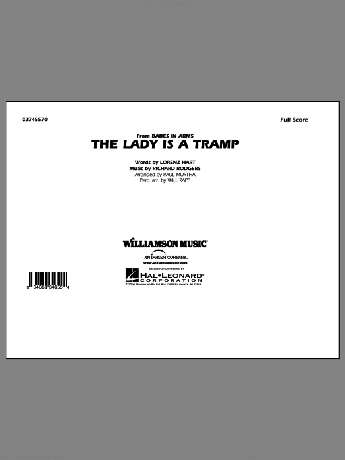 The Lady Is A Tramp (COMPLETE) sheet music for marching band by Richard Rodgers, Lorenz Hart, Paul Murtha and Will Rapp, intermediate skill level
