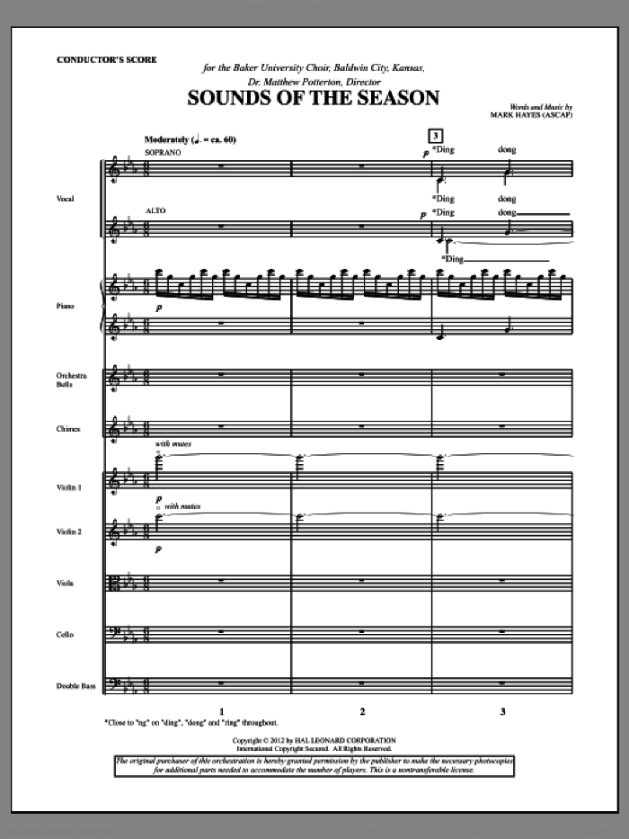Sounds Of The Season (complete set of parts) sheet music for orchestra/band (Orchestra) by Mark Hayes, intermediate skill level