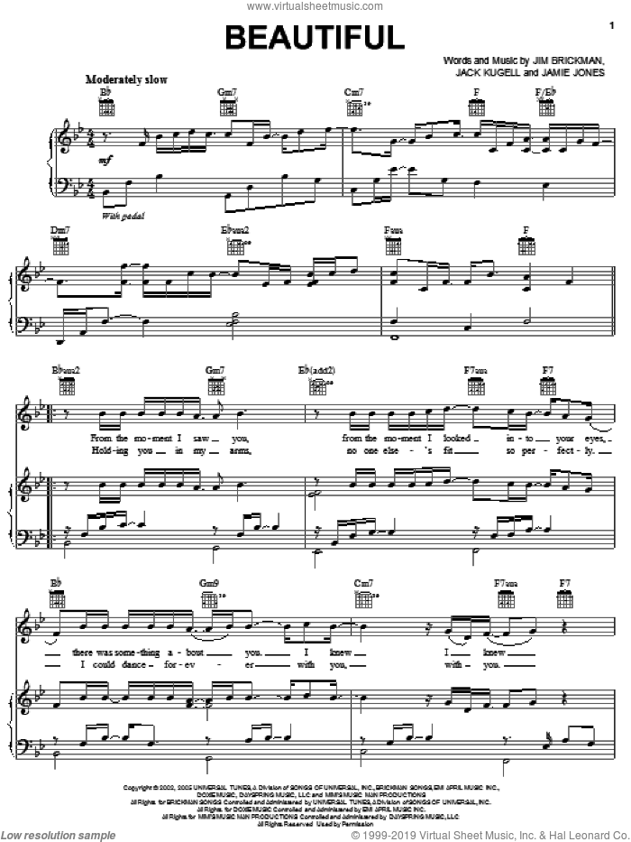 Beautiful sheet music for voice, piano or guitar by Jim Brickman featuring Wayne Brady, Wayne Brady, Jack Kugell, Jamie Jones and Jim Brickman, intermediate skill level