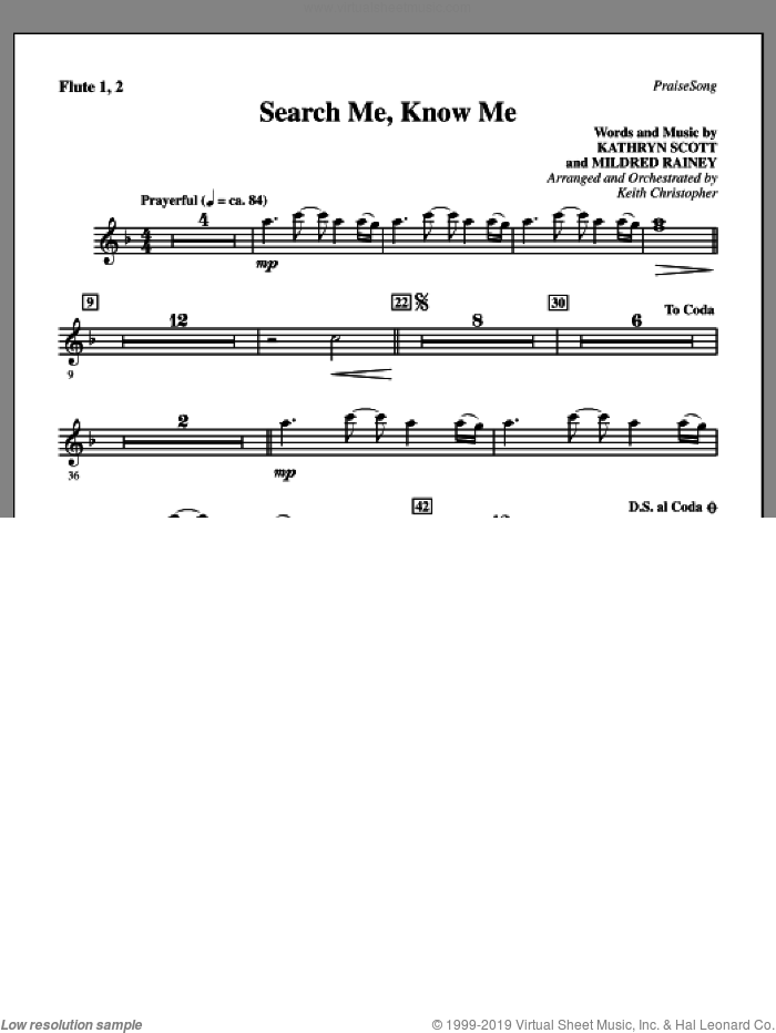 Search Me, Know Me (complete set of parts) sheet music for orchestra/band (Orchestra) by Kathryn Scott, Mildred Rainey and Keith Christopher, intermediate skill level