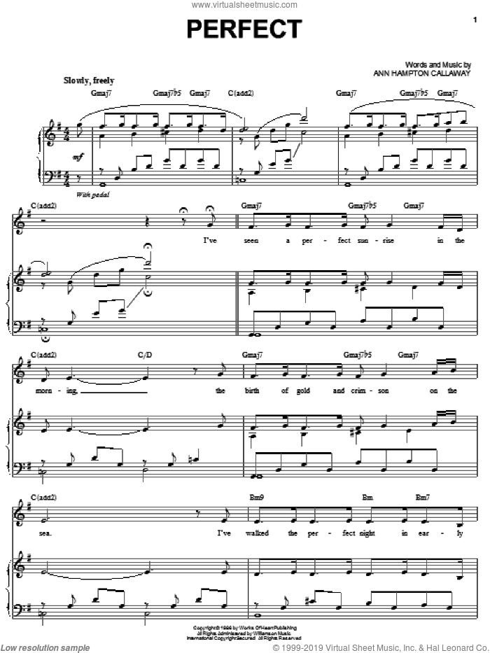 Perfect sheet music for voice and piano by Ann Hampton Callaway, intermediate skill level