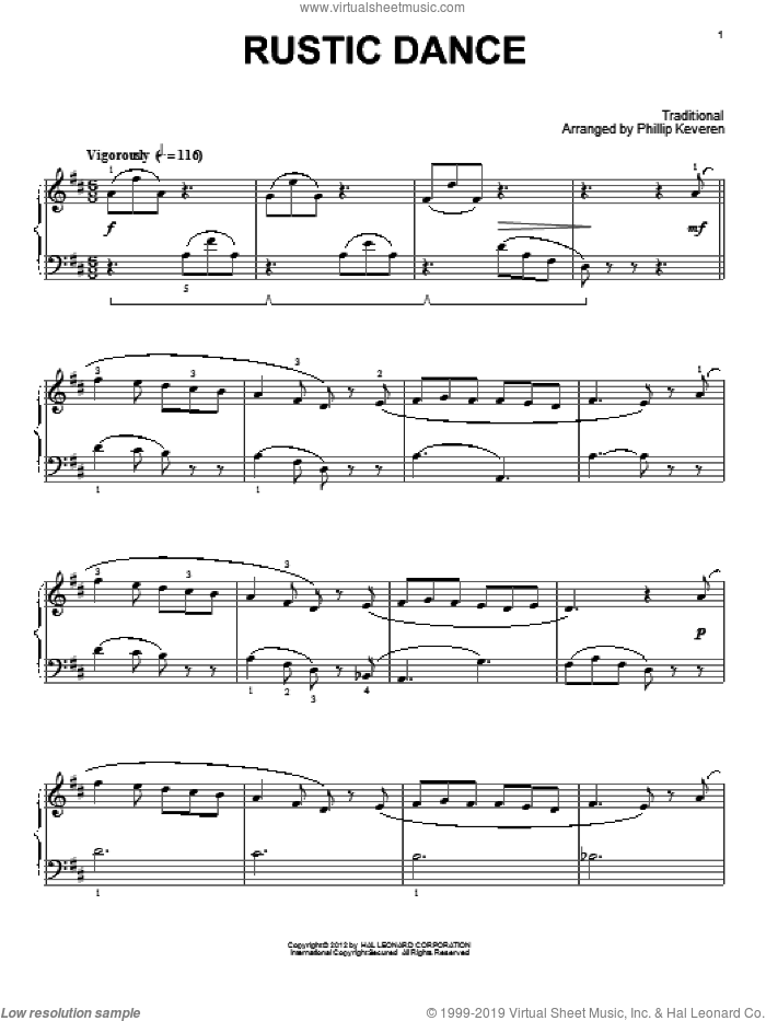 Rustic Dance (arr. Phillip Keveren) sheet music for piano solo  and Phillip Keveren, intermediate skill level