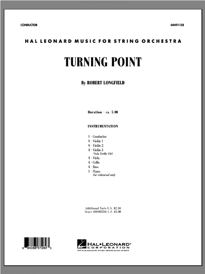 Turning Point (COMPLETE) sheet music for orchestra by Robert Longfield, intermediate skill level