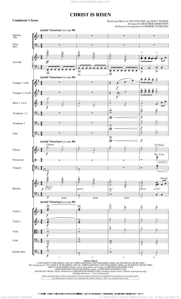 The Beautiful Christ (An Easter Celebration Of Grace) sheet music for orchestra/band (score) by Heather Sorenson, intermediate skill level
