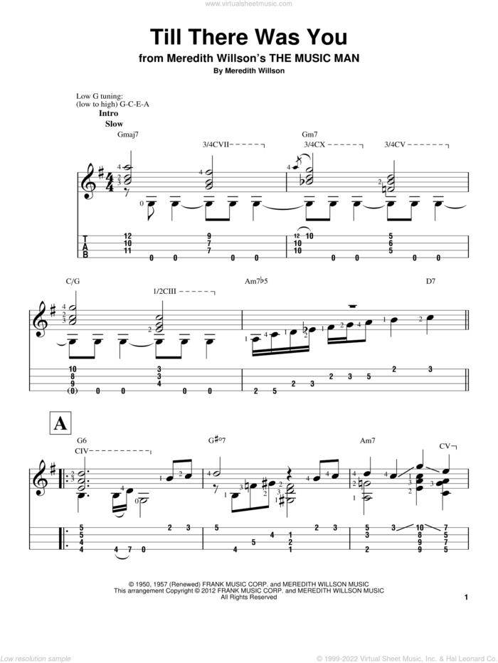 Till There Was You sheet music for ukulele (easy tablature) (ukulele easy tab) by The Beatles and Meredith Willson, wedding score, intermediate skill level
