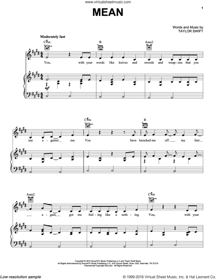 Taylor Swift Hits (complete set of parts) sheet music for voice, piano or guitar by Taylor Swift, Liz Rose, Max Martin and Shellback, intermediate skill level