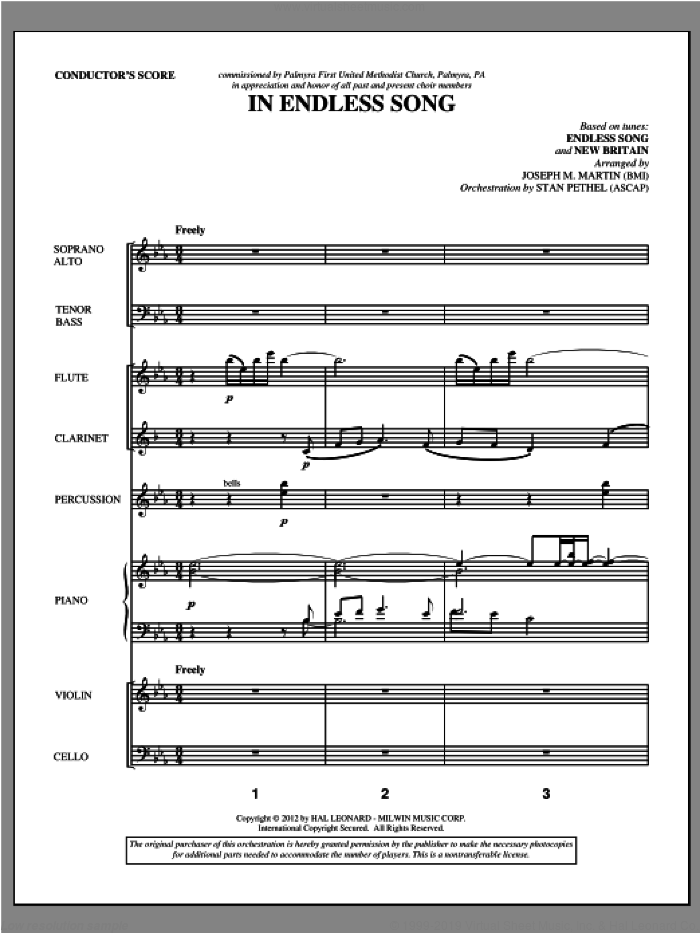 In Endless Song (complete set of parts) sheet music for orchestra/band (Orchestra) by Joseph M. Martin, intermediate skill level