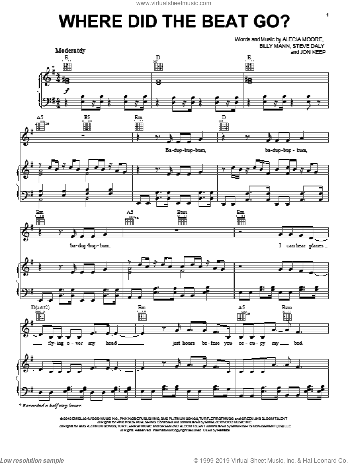 Where Did The Beat Go? sheet music for voice, piano or guitar, intermediate skill level