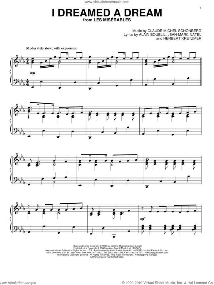 Les Miserables Piano Solo Movie Pack featuring Suddenly sheet music for piano solo by Claude-Michel Schonberg, Alain Boublil and Les Miserables (Movie), intermediate skill level