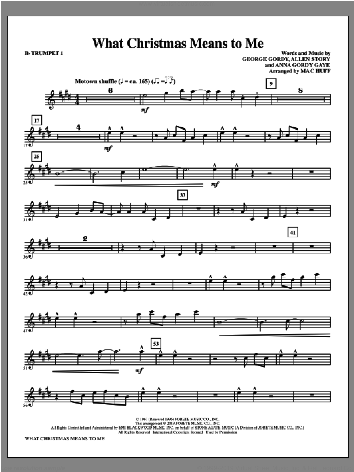 What Christmas Means to Me (complete set of parts) sheet music for orchestra/band by Mac Huff, intermediate skill level