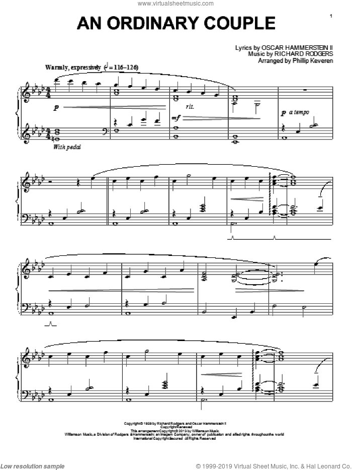 An Ordinary Couple (from The Sound Of Music) (arr. Phillip Keveren) sheet music for piano solo by Phillip Keveren and Rodgers & Hammerstein, intermediate skill level