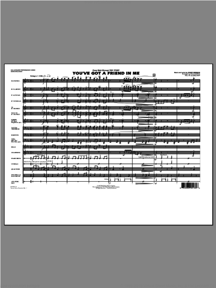 You've Got a Friend in Me (from Toy Story 2) (arr. Paul Murtha) (COMPLETE) sheet music for marching band by Paul Murtha and Randy Newman, intermediate skill level