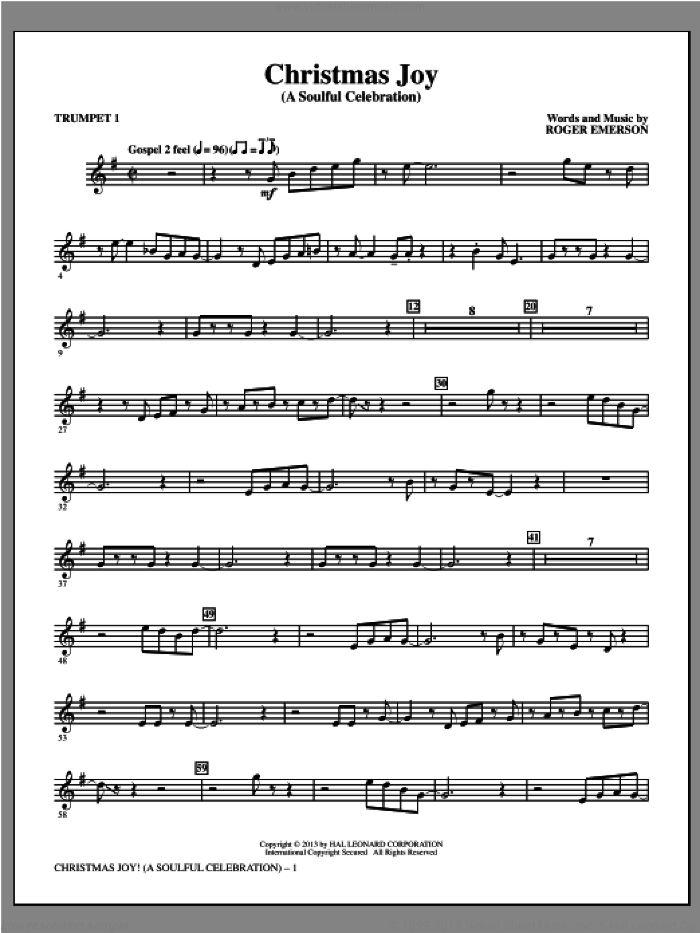 Christmas Joy! (complete set of parts) sheet music for orchestra/band by Roger Emerson, intermediate skill level